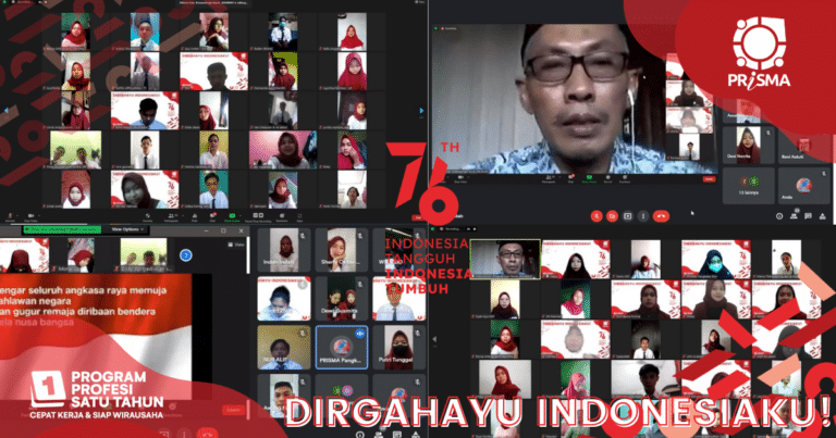 LKP LPK Prisma Gelar Upacara Virtual Peringati HUT Kemerdekaan RI